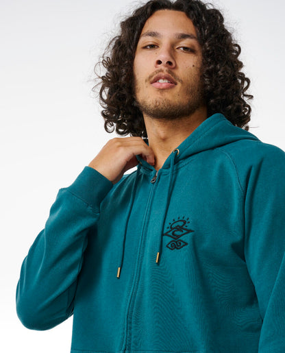  RIP CURL SEARCHERS ZIP THROUGH HOODE BLUE GREEN