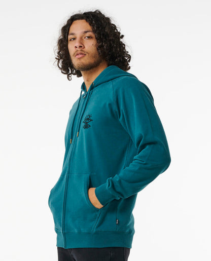  RIP CURL SEARCHERS ZIP THROUGH HOODE BLUE GREEN