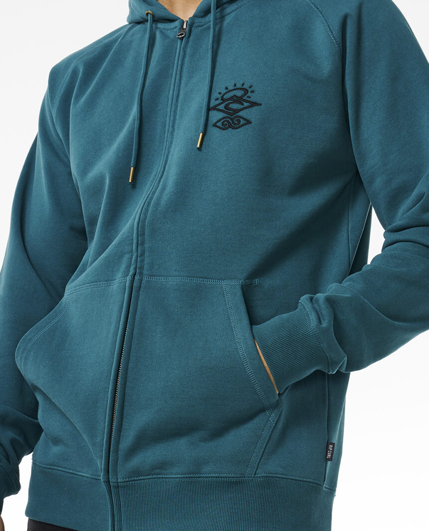  RIP CURL SEARCHERS ZIP THROUGH HOODE BLUE GREEN