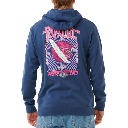  RIP CURL SHRED TILL DEAD ZIP THROUGH HOOD WASHED NAVY