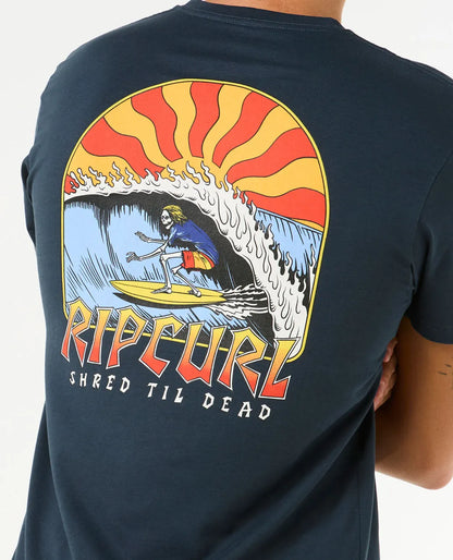  RIP CURL SHRED TIL TEE DARK NAVY
