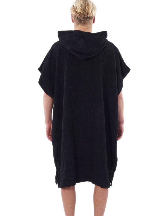  RIP CURL LOGO HOODED TOWEL PONCHO BLACK