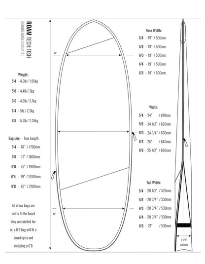  ROAM 6'4" TECH BAG HYBRID FISH