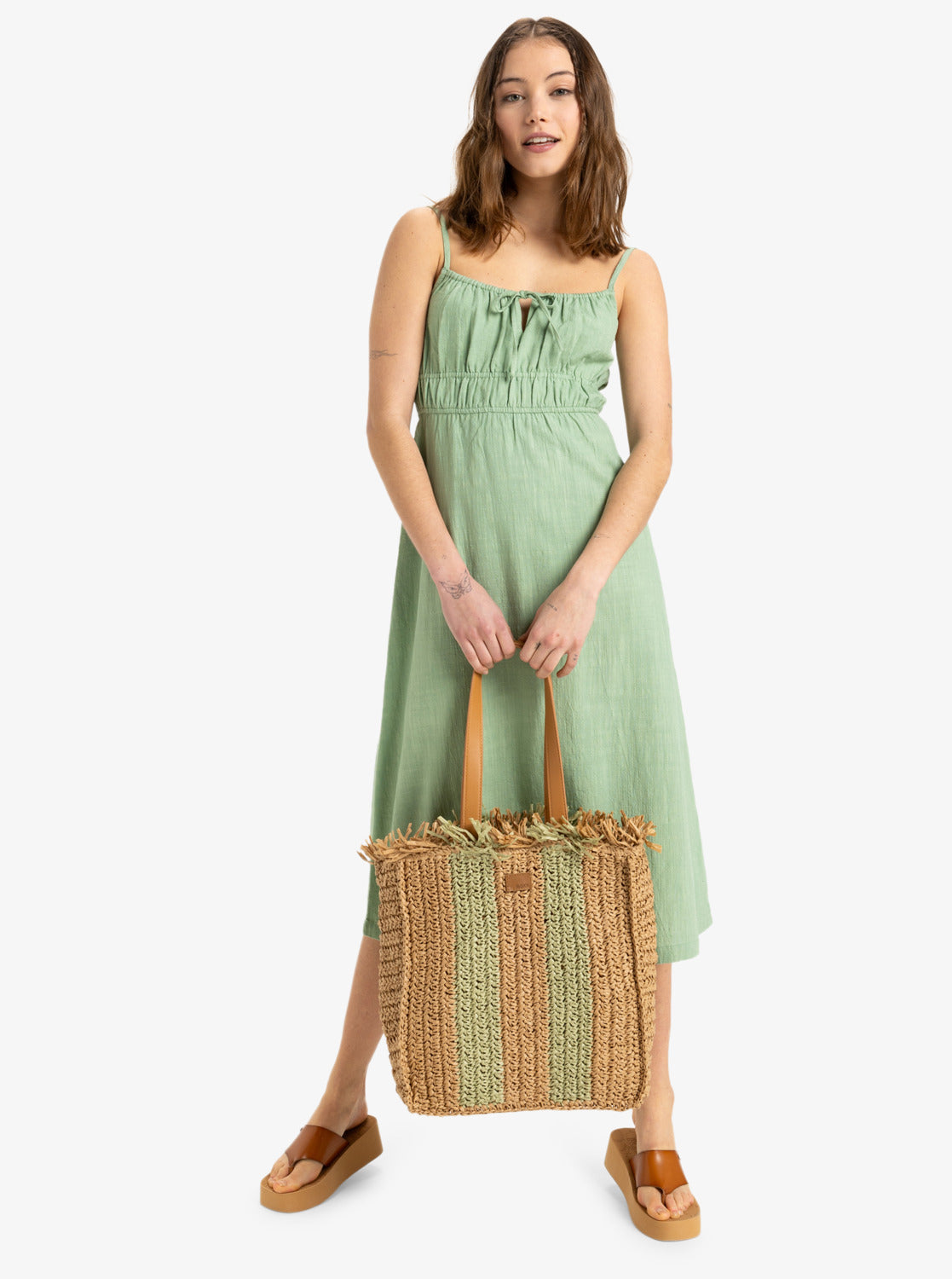  ROXY WIDE EYED PALMTREE TOTE BAG