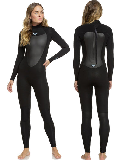  ROXY 4/3 PROLOGUE BACK ZIP WETSUIT FOR WOMEN BLACK