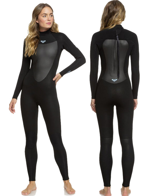 ROXY 4/3 PROLOGUE BACK ZIP WETSUIT FOR WOMEN BLACK