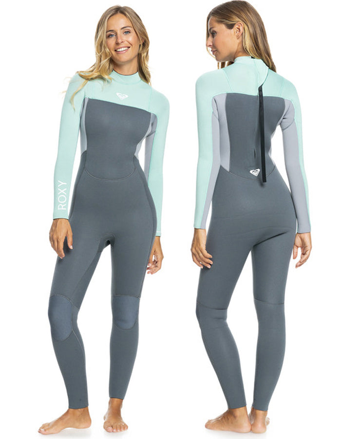  ROXY 4/3 PROLOGUE BACK ZIP WETSUIT FOR WOMEN ICE GREEN