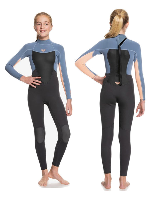  ROXY 4/3 PROLOGUE BACK ZIP WETSUIT FOR GIRLS 2-16 YRS