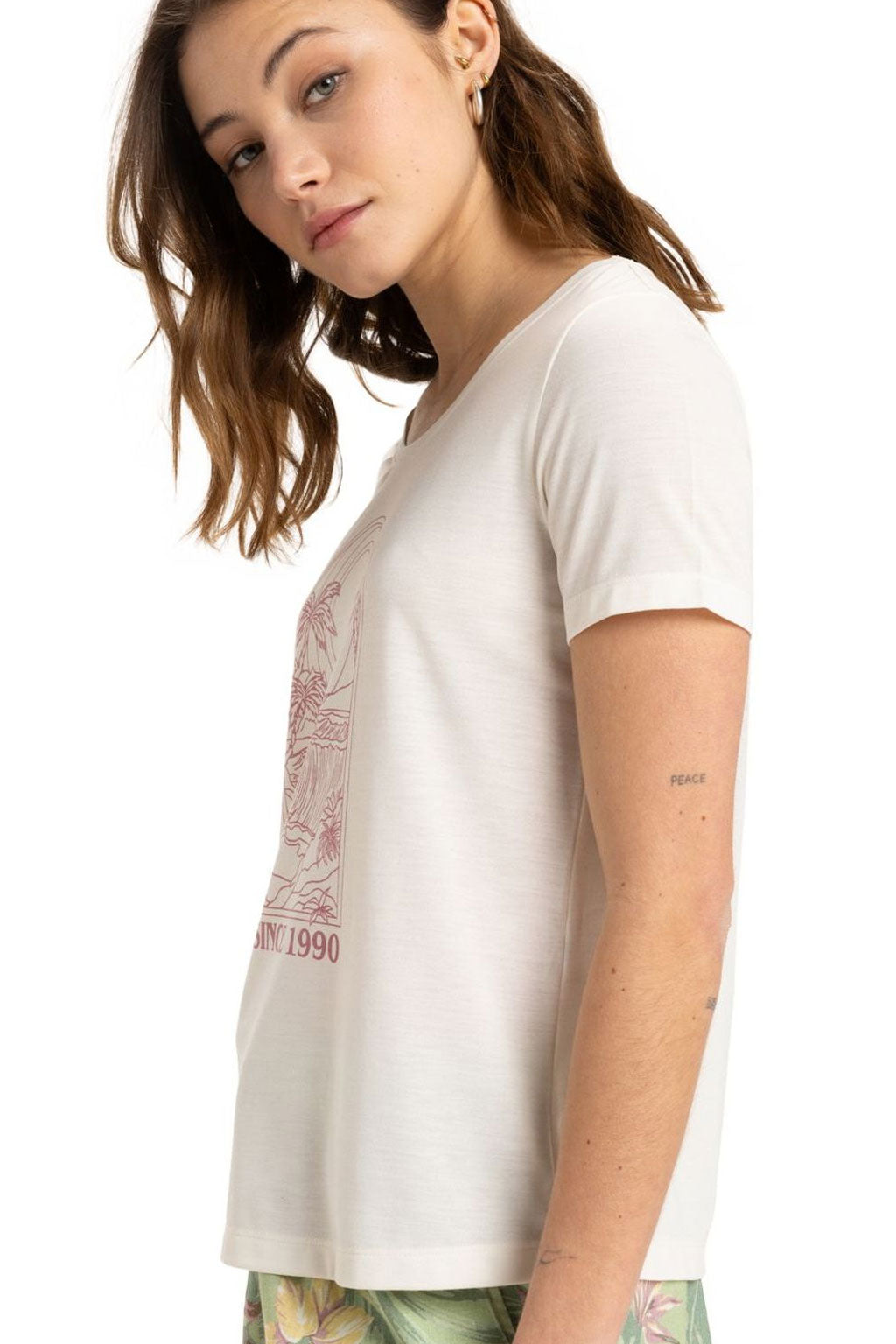  ROXY SURFCLASSIC T-SHIRT EGRET
