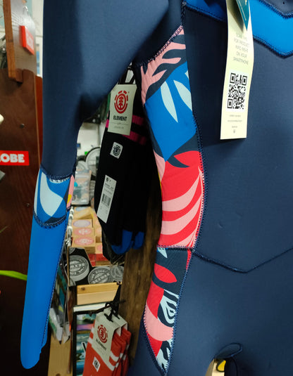  ROXY 4/3 SYNCRO SEIRES FRONT ZIP WETSUIT NAVY NIGHTS