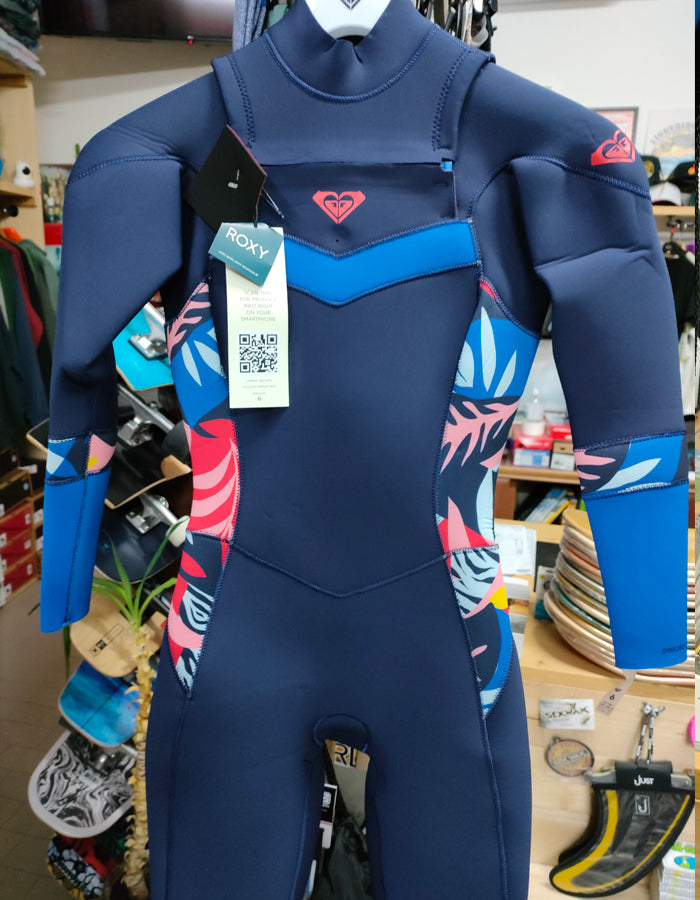  ROXY 4/3 SYNCRO SEIRES FRONT ZIP WETSUIT NAVY NIGHTS
