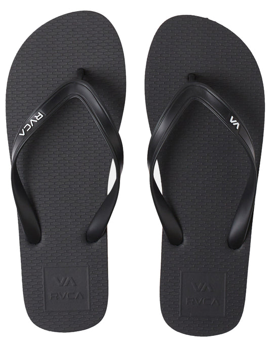  RVCA ALL THE WAY FLIP FLOPS FOR MAN BLACK