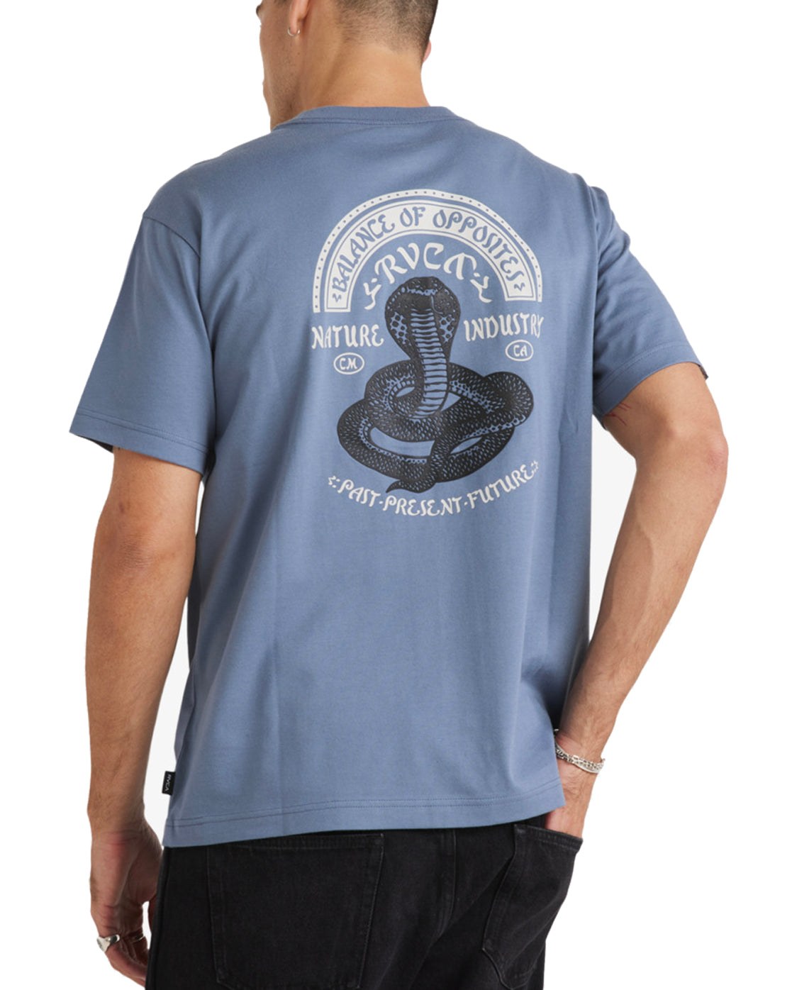  RVCA CHARMER T-SHIRT VINTAGE NAVY