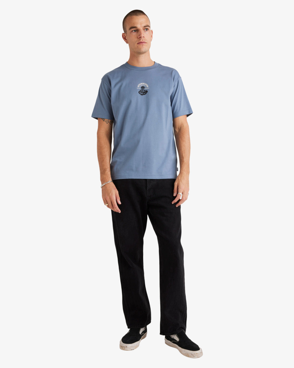  RVCA CHARMER T-SHIRT VINTAGE NAVY