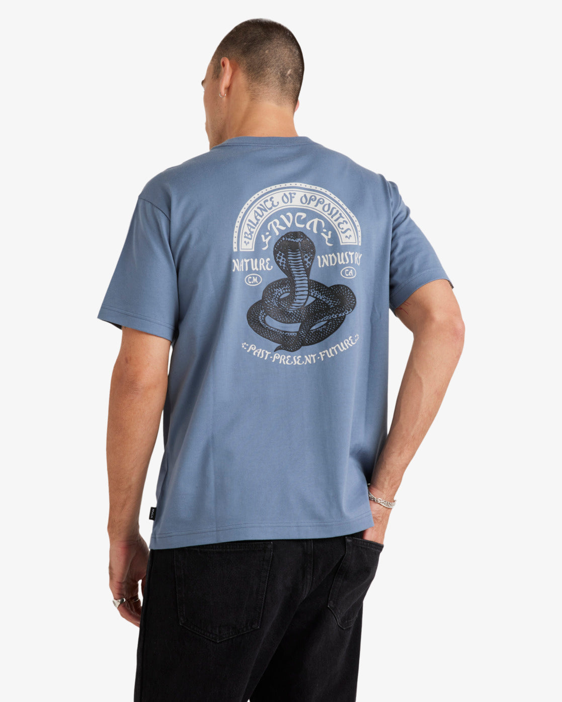  RVCA CHARMER T-SHIRT VINTAGE NAVY