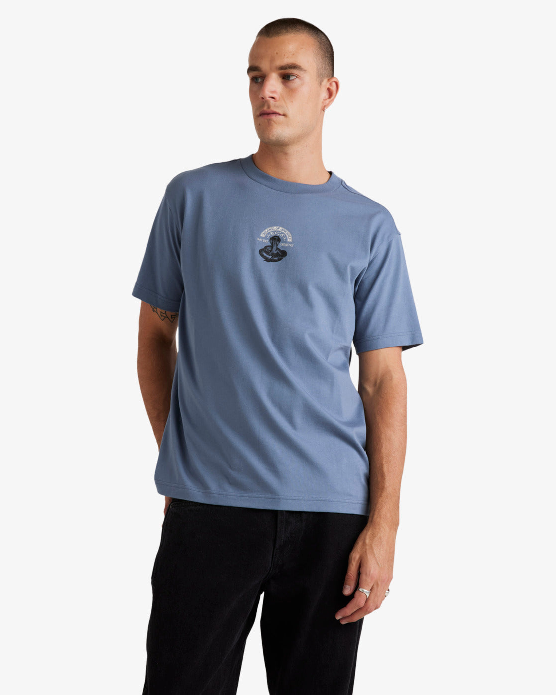  RVCA CHARMER T-SHIRT VINTAGE NAVY