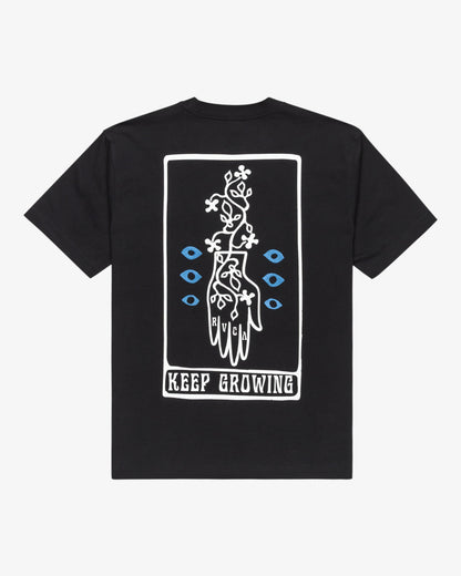  RVCA KEEP GROWING T-SHIRT BLACK