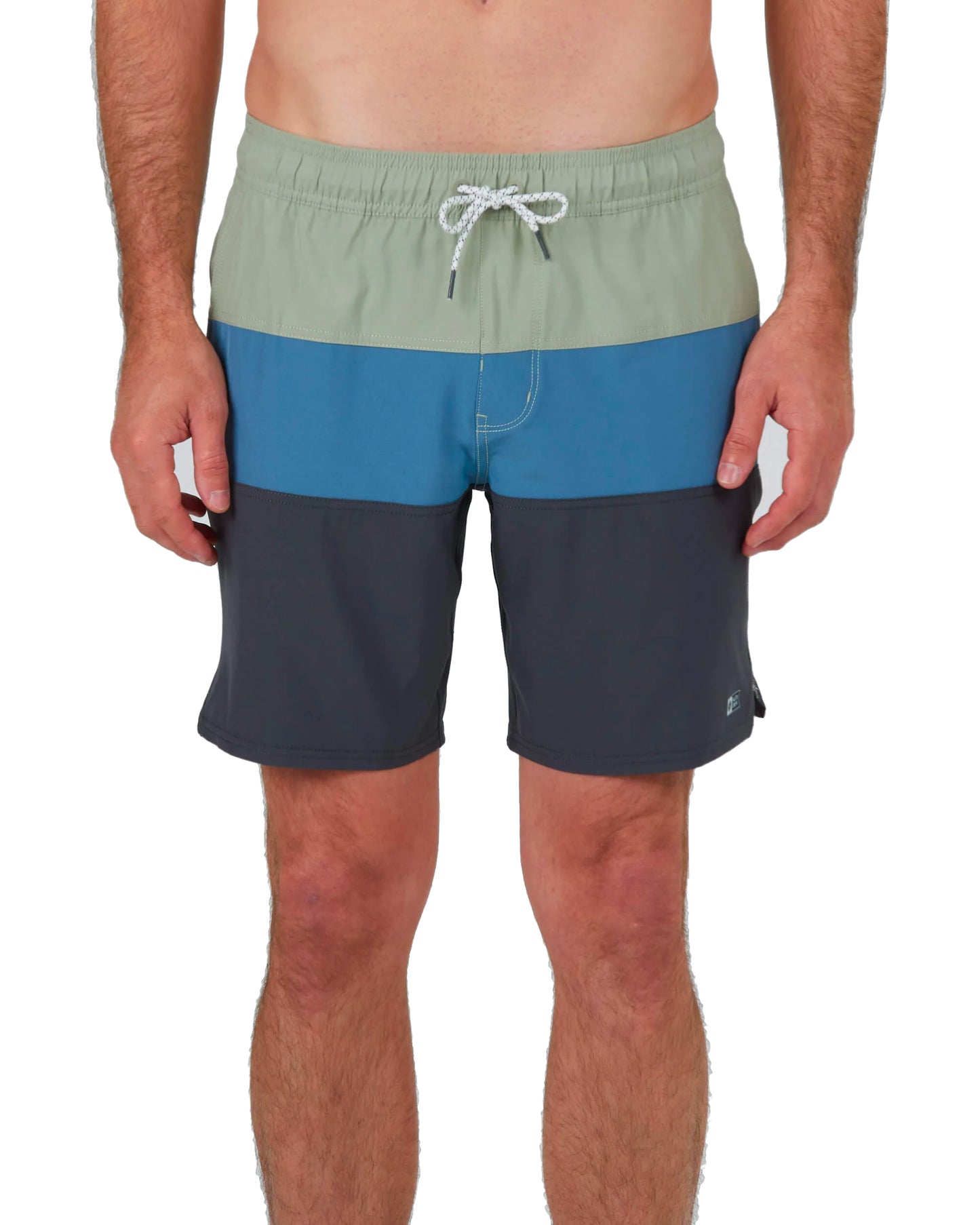  SALTY CREW BEACONS 2 ELASTIC BOARDSHORTS 18" DUSTY SAGE