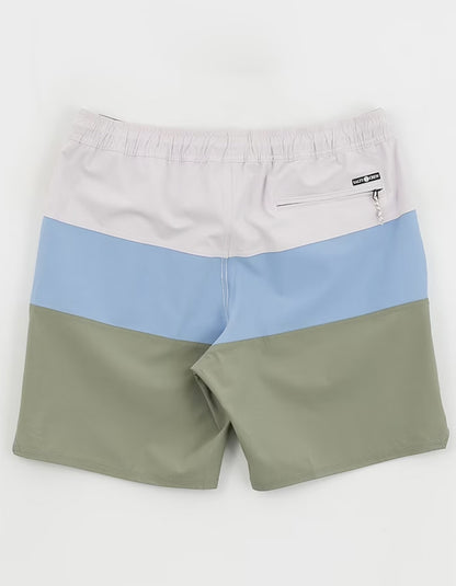  SALTY CREW BEACONS 2 MARINE BLUE ELASTIC BOARDSHORTS 18"