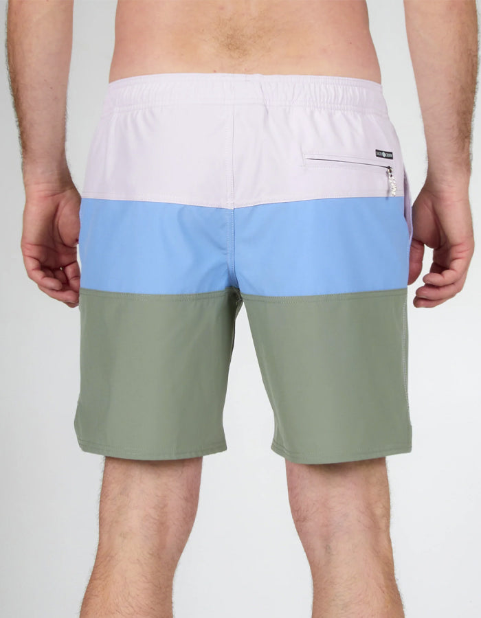  SALTY CREW BEACONS 2 MARINE BLUE ELASTIC BOARDSHORTS 18"