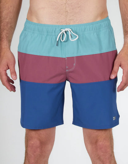  SALTY CREW BEACONS 2 PLUM ELASTIC BOARDSHORTS 18"