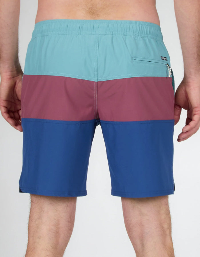  SALTY CREW BEACONS 2 PLUM ELASTIC BOARDSHORTS 18"