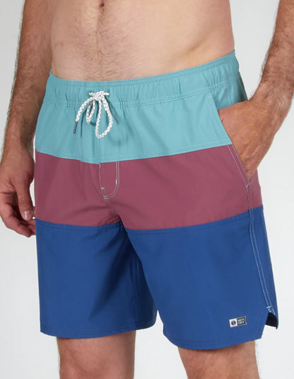  SALTY CREW BEACONS 2 PLUM ELASTIC BOARDSHORTS 18"