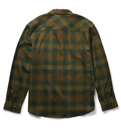  SALTY CREW FATHOM LONG SLEEVE TECH FLANNEL EARTH