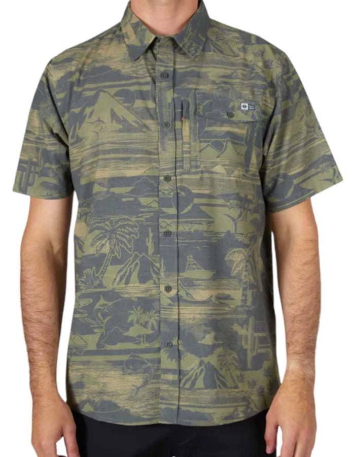  SALTY CREW CEDROS WOVEN CHARCOAL UPF40+