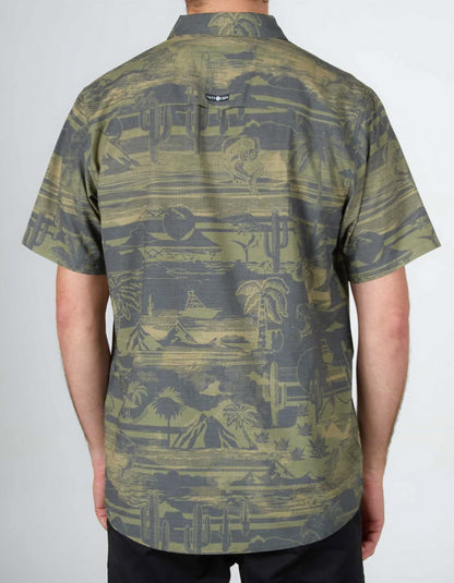  SALTY CREW CEDROS WOVEN CHARCOAL UPF40+