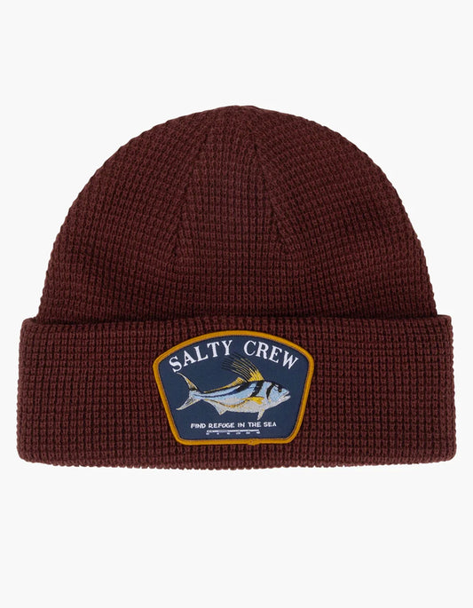  SALTY CREW COASTAL BEANIE BURGUNDY