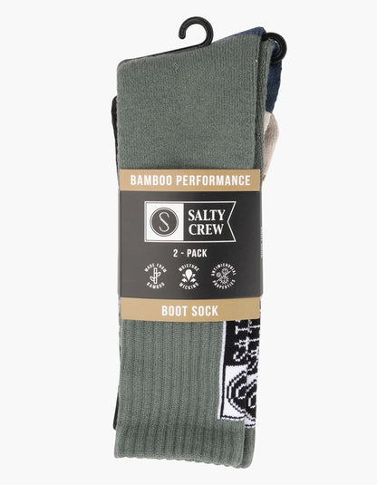 SALTY CREW COLD FRONT 2 PACK SOCKS
