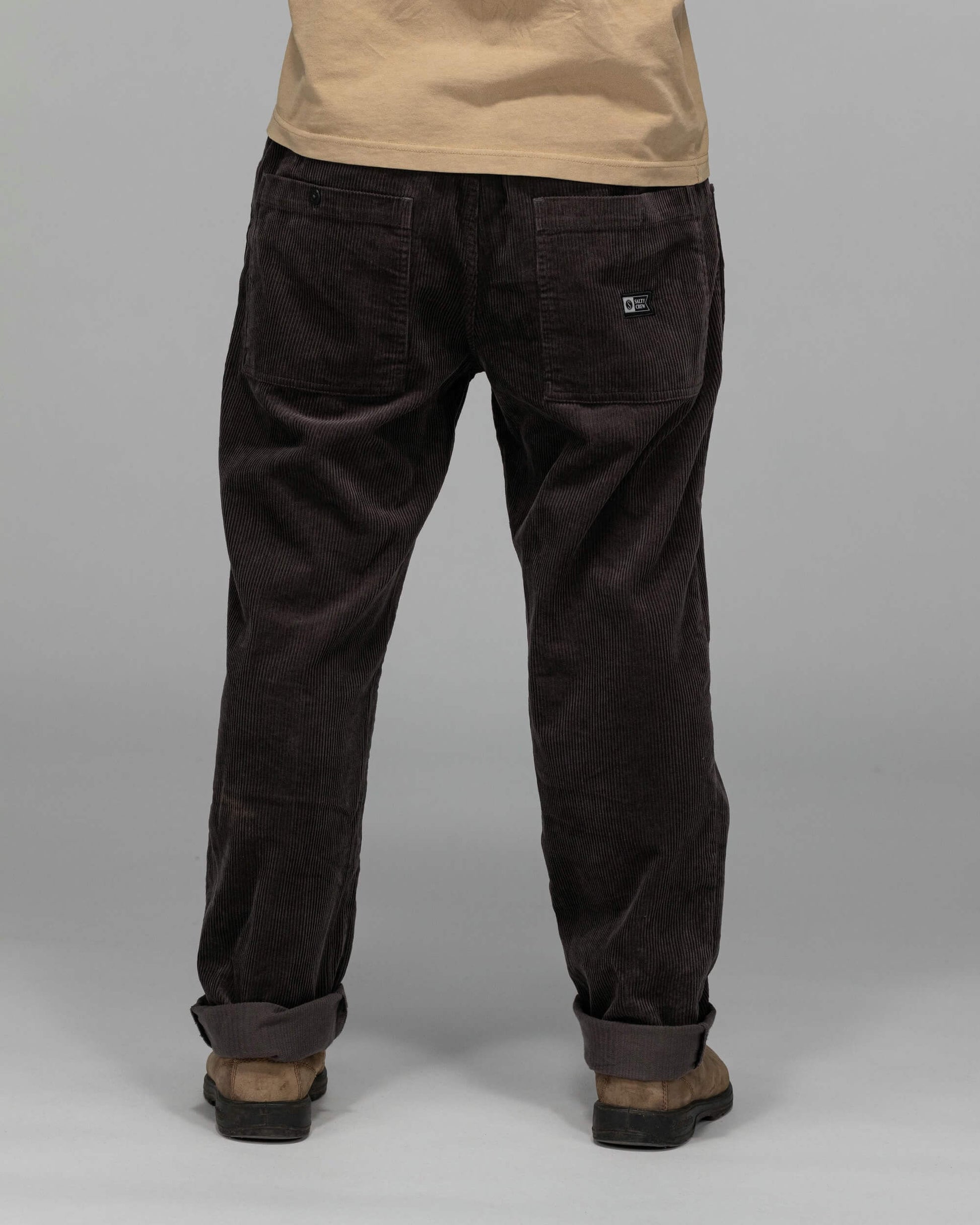  SALTY CREW CRUISER CORD PANTS CHARCOAL