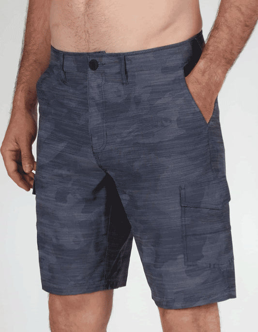  SALTY CREW DRIFTING 2 CARGO HYBRID WALKSHORT 20" BLACK CAMO