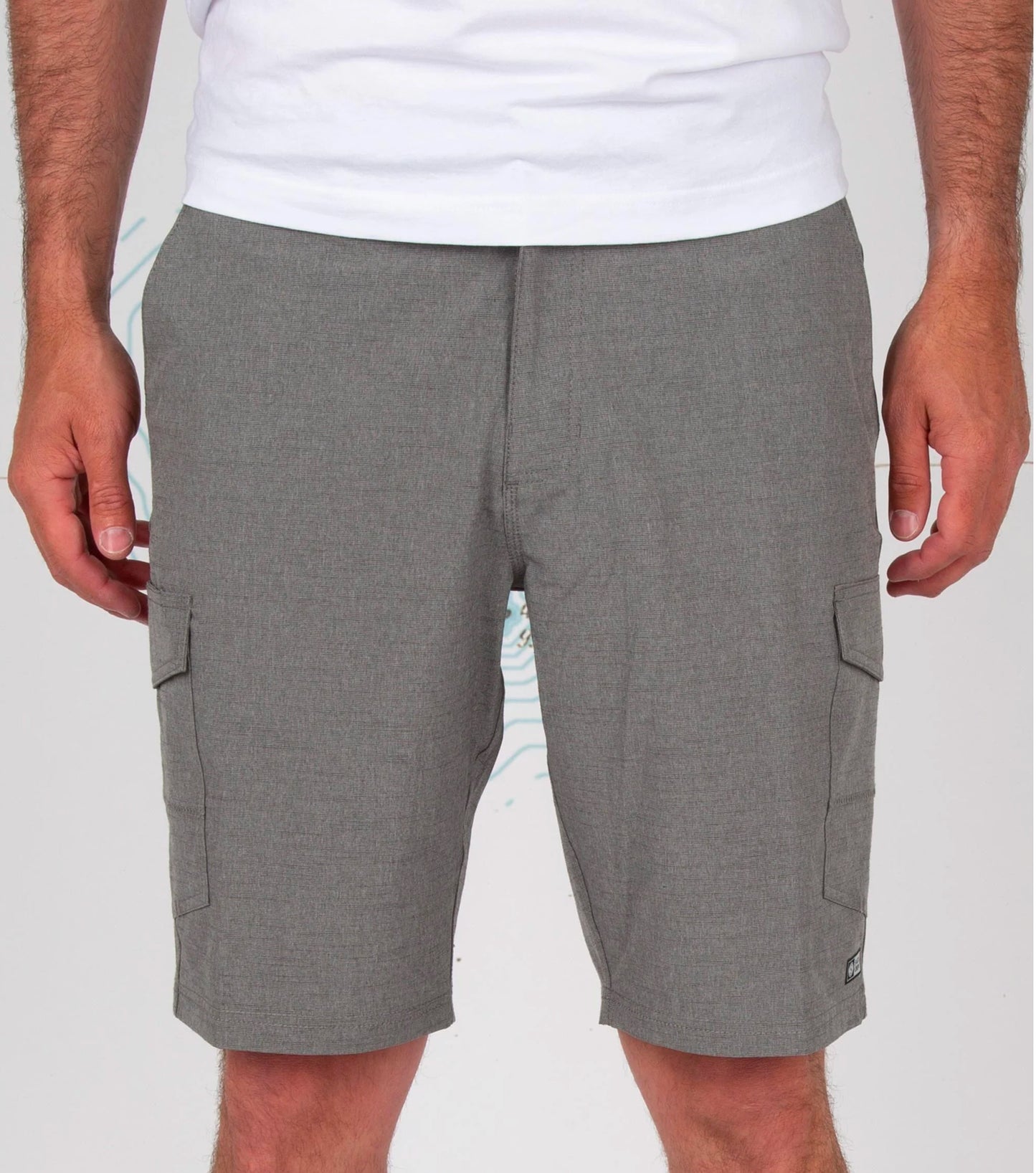  SALTY CREW DRIFTING 2 CARGO HYBRID WALKSHORT 20" GREY