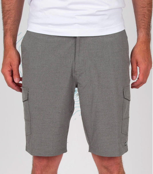  SALTY CREW DRIFTING 2 CARGO HYBRID WALKSHORT 20" GREY