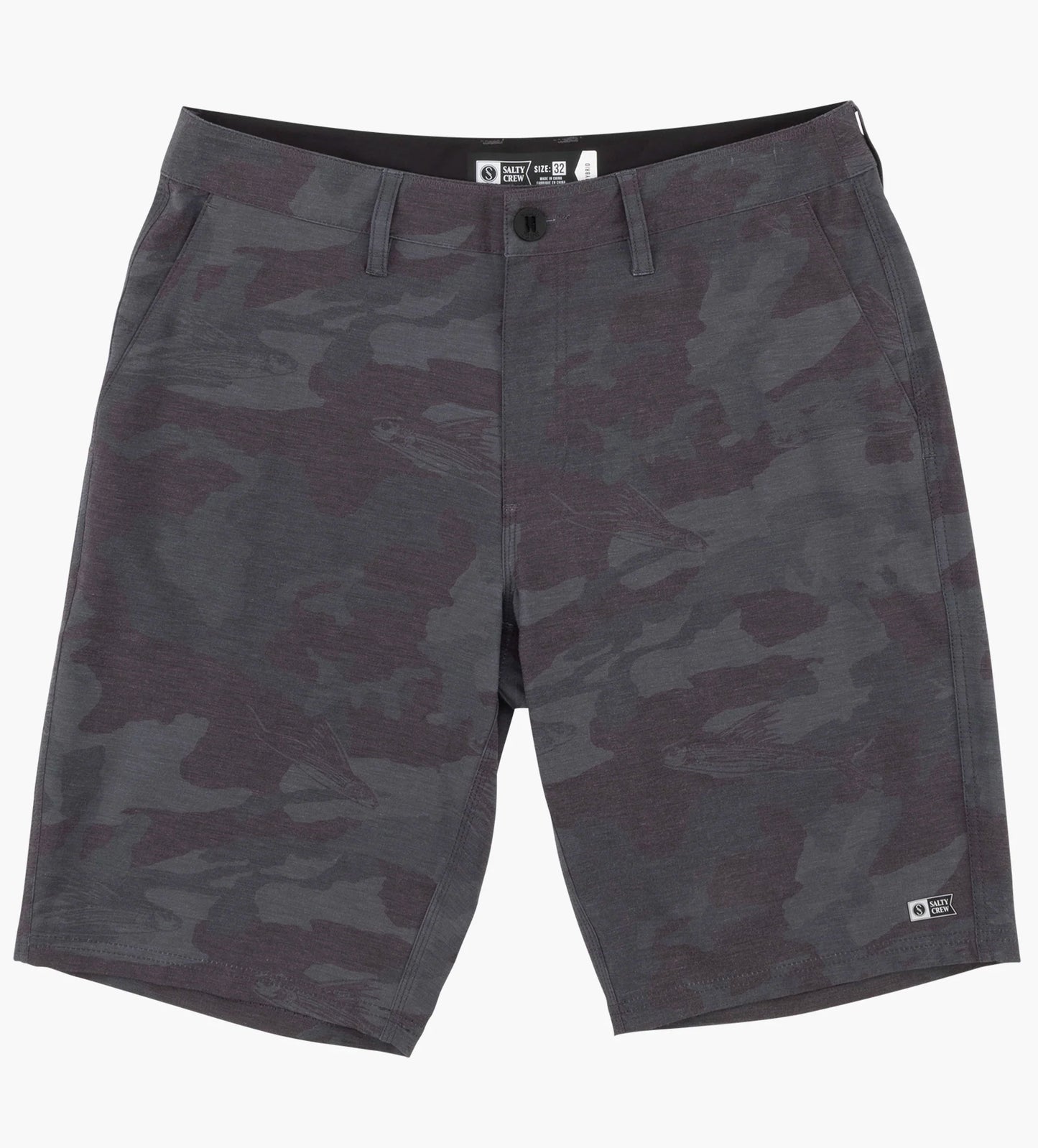  SALTY CREW DRIFTER 2 HYBRID WALKSHORT 21" BLACK CAMO