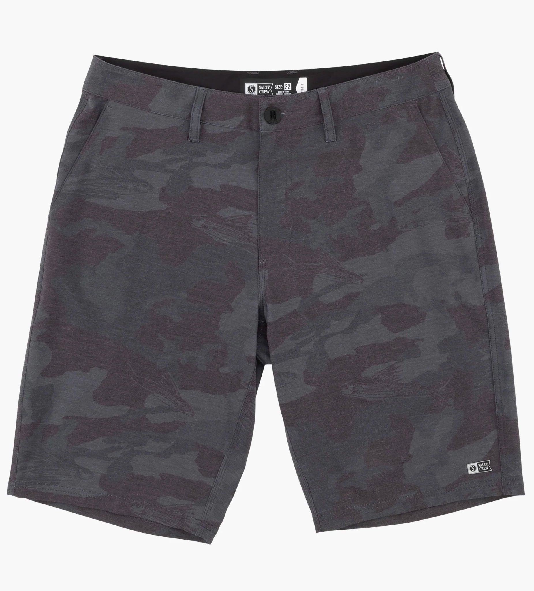  SALTY CREW DRIFTER 2 HYBRID WALKSHORT 21" BLACK CAMO