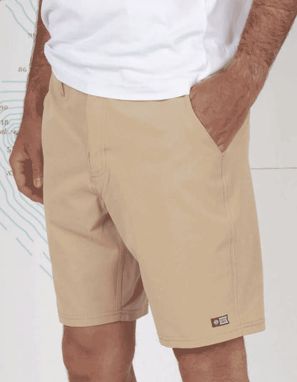  SALTY CREW DRIFTER 2 PERFORATED HYBRID WALKSHORT 19" KHAKI
