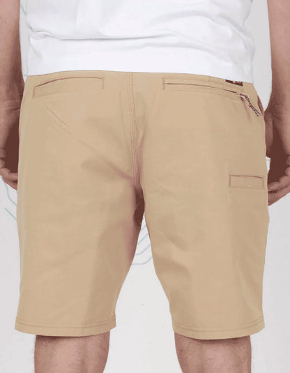  SALTY CREW DRIFTER 2 PERFORATED HYBRID WALKSHORT 19" KHAKI