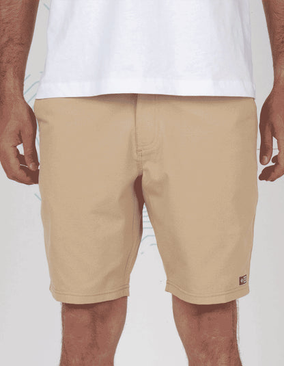  SALTY CREW DRIFTER 2 PERFORATED HYBRID WALKSHORT 19" KHAKI
