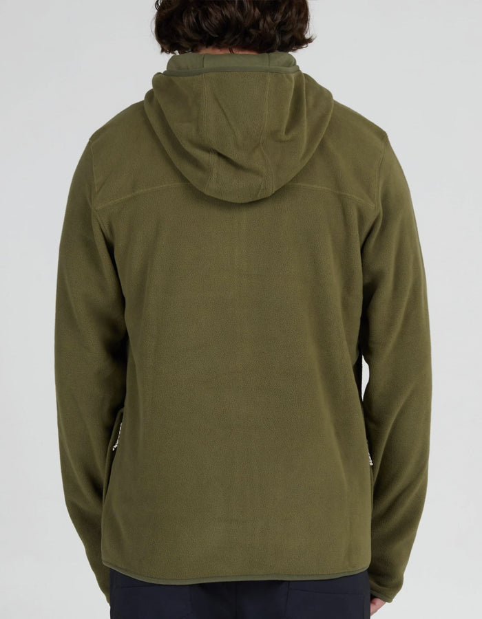  SALTY CREW EBBTIDE ZIP HOODY POLAR FLEECE OLIVE