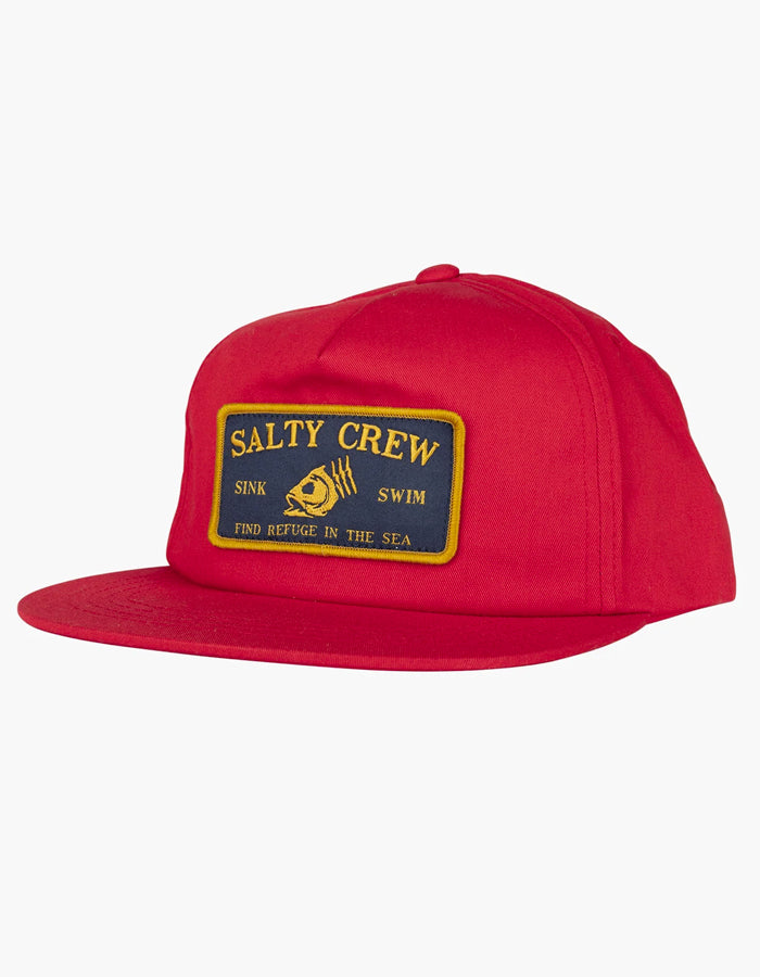  SALTY CREW FISHHEAD 5 PANEL RED