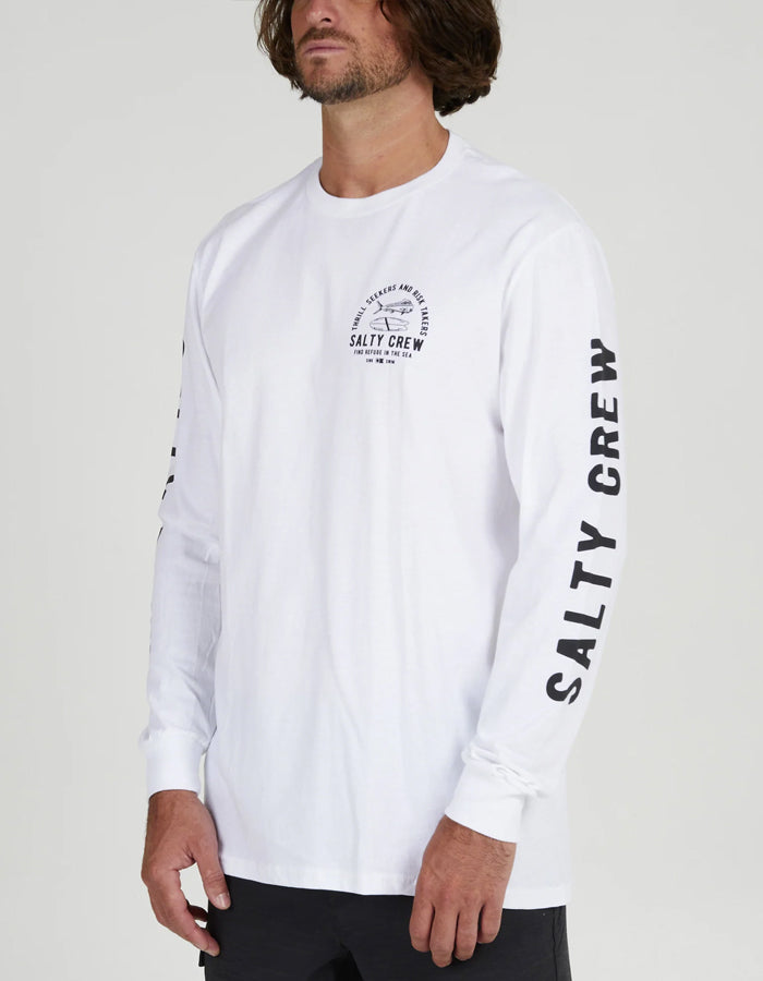 SALTY CREW LATERAL LINE LONG SLEEVE WHITE