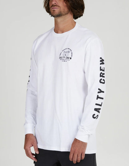  SALTY CREW LATERAL LINE LONG SLEEVE WHITE