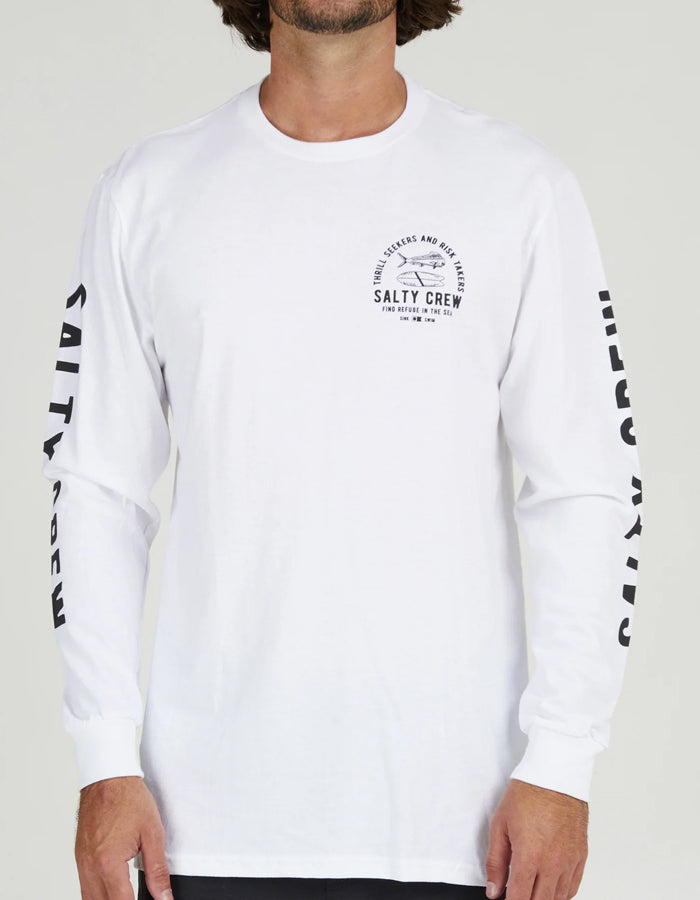  SALTY CREW LATERAL LINE LONG SLEEVE WHITE