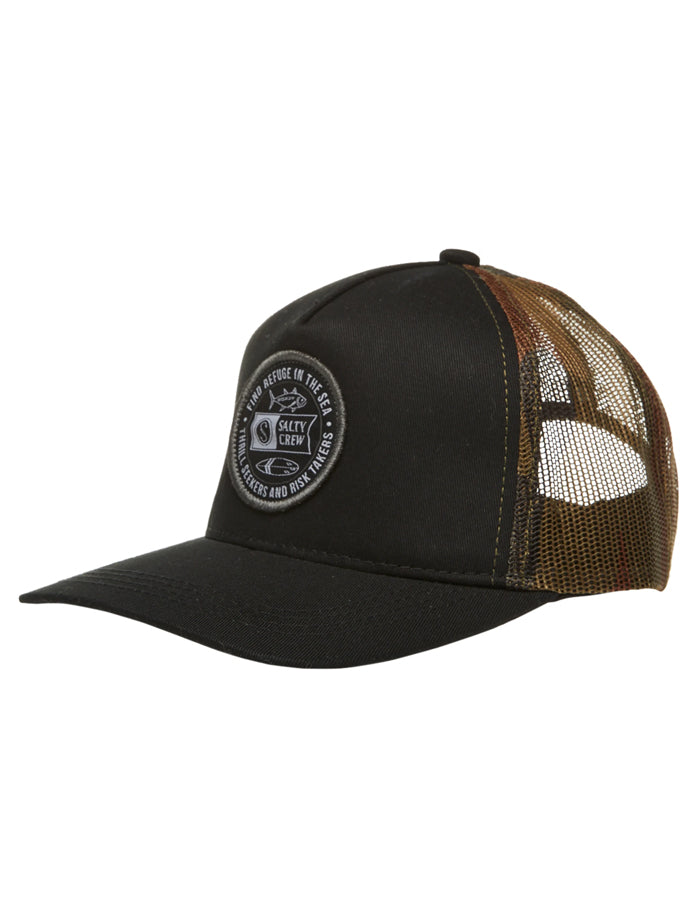  SALTY CREW LEGENDS RETRO TRUCKER BLACK CAMO