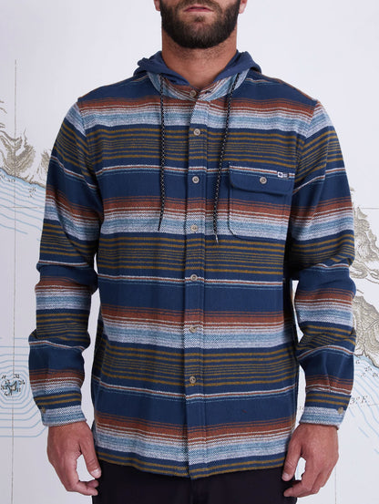 SALTY CREW MAINLAND FLANNEL DARK SLATE