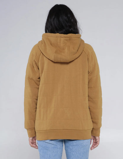  SALTY CREW SEEKING SHERPA HOODY WORKWEAR BROWN