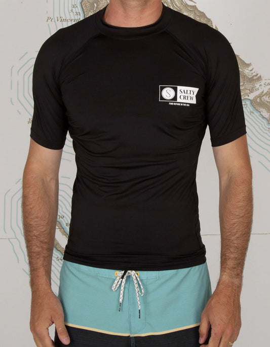  SALTY CREW SHELTER RASHGUARD BLACK